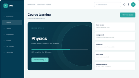LMS software preview